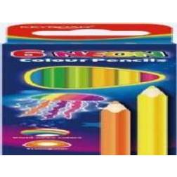 Keyroad Neon triangular crayons, 6 colors, m. [Levering: 4-5 dage]